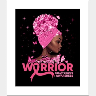 Breast Cancer Warrior Pink Ribbon Breast Cancer Awareness Posters and Art